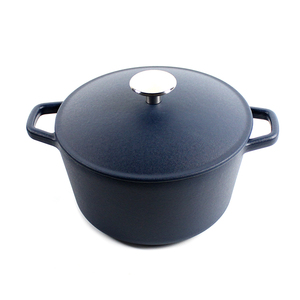 Rôtissoire ronde <span class=keywords><strong>en</strong></span> <span class=keywords><strong>fonte</strong></span> bleu mat Beauty Four hollandais Grande casserole de cuisson <span class=keywords><strong>en</strong></span> émail pour restaurants - Product Image 1