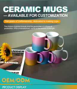Fournisseur <span class=keywords><strong>de</strong></span> mugs en céramique à transfert thermique avec paillettes, design classique, poignée et revêtement à l'<span class=keywords><strong>image</strong></span>, avec poudre <span class=keywords><strong>de</strong></span> paillettes - Product Image 5
