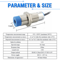 Modul Probe Sensor Pengukur Suhu Sinar Inframerah SM870B 0-200C 8-14um Sensor Optik Non-kontak Industri 1M RS485