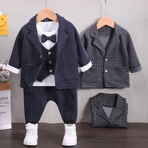 Vêtements décontractés pour enfants garçons, ensemble chemise et <span class=keywords><strong>short</strong></span> <span class=keywords><strong>avec</strong></span> nœud papillon, bretelles détachables, costumes de mariage pour garçons - Product Image 6