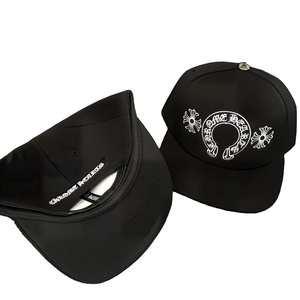 Chrome Heartt Cross CH Dobby 5-Panel Velour Vintage Sporty Formal Striped Letter <b>Baseball</b> <b>Cap</b> with Embroidery Street Style Image - Product Image 1