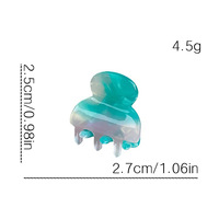 Mini pince à cheveux coréenne en acétate, motif floral, faite à la main, style 'Dopamine', accessoires capillaires mignons pour enfants et femmes, pour franges et mèches latérales, modèle tendance