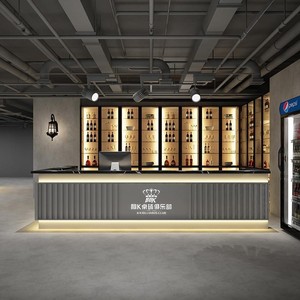 Comptoir de réception de style industriel moderne pour hôtels, bars, salles de billard rétro, cafés, gymnases, en bois - Product Image 4