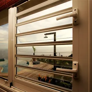 Minglei, ventanas de aluminio hechas a medida, vidrio de ventana moderno Jalousie