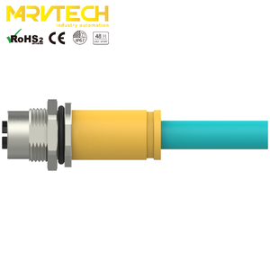 Conector de Cable Ethernet Marvtech X-code Shield, Receptáculo de Moldeo M12, Adaptador Hembra IP67 para Automoción, Cat6 IEC 1000mbit/s - Product Image 4