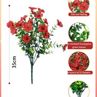 Bunga Sutra Buatan Eucalyptus Violet Tahan UV untuk Penggunaan Luar & Dalam Ruangan Dekorasi Natal & Kembali ke Sekolah