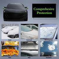 Funda Protectora para Auto Impermeable de Poliéster para Todo Clima, con Protección Solar y contra la Lluvia, con Cierre en la Puerta para Toyota Corolla y Honda Civic