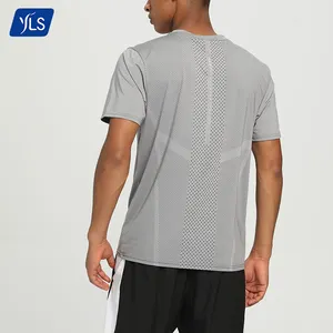 YLS Custom Fitness Wear Men Wholesale Short Slevve Running Quick Dry Round Neck Gym T-Shirt For Men