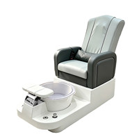 Fauteuil de massage électrique inclinable pour pédicure, idéal pour salon de manucure, avec fonctions d'extension de cils et de lavage des pieds
