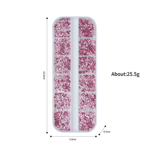 Mini strass pour nail art, formes mixtes 3D plates en acrylique et verre pour décorations d'ongles à presser, fournitures de manucure DIY - Product Image 5