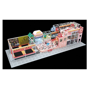 Attrezzature per parco giochi al coperto colorate per bambini-Area giochi commerciale personalizzabile con box e scivolo per centro commerciale/asilo - Product Image 5