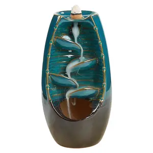 Keramik Rückfluss Ornament Sandelholz Weihrauch brenner Schwarz Glasur Keramik Räucher gefäße