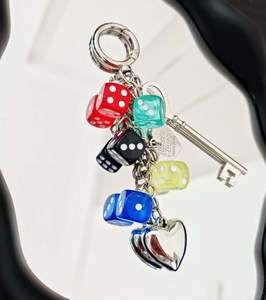 Bolsa colgante creativo colorido <span class=keywords><strong>destino</strong></span> dados cadena llavero DIY Premium bolsa colgante venta al por mayor Retro personalidad - Product Image 2