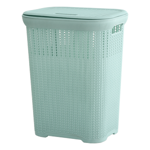 <span class=keywords><strong>Panier</strong></span> <span class=keywords><strong>à</strong></span> <span class=keywords><strong>linge</strong></span> avec couvercle, style rotin, en plastique, grande capacité, ventilé - Product Image 5