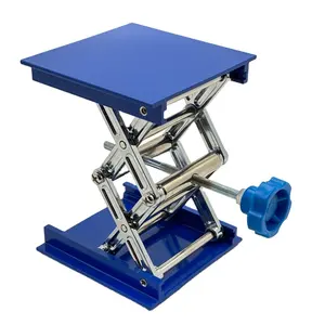 Gran Oferta personalizada, enrutador de aleación de aluminio ajustable, mesa elevadora de laboratorio, Gato de laboratorio de aluminio, plataforma elevadora de acero inoxidable