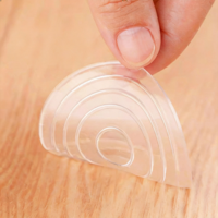 Protections de pieds de meubles en silicone durables et réutilisables, autocollantes, antidérapantes, silencieuses, lavables, pour sols en bois
