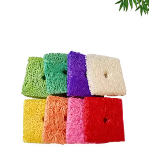 Loofah Evcil Hayvan Oyuncakları Hamsterler için Kare Bisküviler Şinşiller Kemirgenler Doğal Diş Taşlama Temizleme Sindirim Yardımı Evcil Hayvan Çiğneme Malzemeleri - Product Image 4