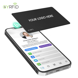 Customized PVC VIP Smart <strong>Nfc</strong> Tap Cards with Qr Code Black RFID Blank <strong>Nfc</strong> Digital Business Card - Product Image 2