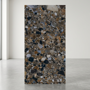 Crystal Stone Brown Digital Porcelain Tiles 24x48 Inch Matt Gloss Surface for Contemporary Interiors - Product Image 2
