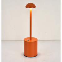 Lampe de table LED sans fil rechargeable en métal, à intensité variable par toucher, portable, pour hôtel, restaurant, café, décoration