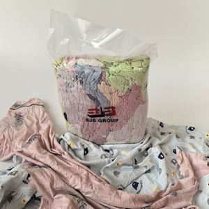 Chiffons de nettoyage en coton colorés pour atelier, chiffons de t-shirt coupés de couleur claire pour le nettoyage - Product Image 1