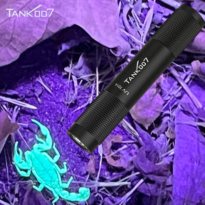 TANK007 UV701A Пользовательский логотип ультрафиолетовый фонарик брелок для ключей из алюминия найти насекомых черный свет карманный фонарик для обнаружения скорпиона ультрафиолетовый фонарик - Product Image 1