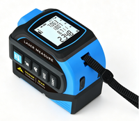 Mètre laser numérique 4-en-1 328 pieds/100 m avec angle de visée 16 pieds/5 m, Bluetooth et écran LCD pour bricolage et menuisier