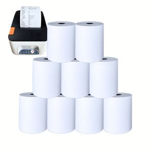 Rouleaux de papier thermique imperméable de haute qualité 48g, 80mmx50M, en PP, pour imprimantes POS et caisses enregistreuses – Vente directe usine - Product Image 4
