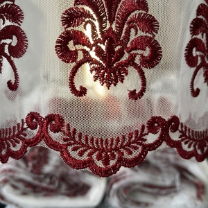 Voilages brodés damassés européens de haute qualité DaiRui en gros, à œillets, pour rideaux de salon et de chambre - Product Image 3