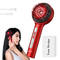 Nouvelle brosse de massage chauffante pour le cuir chevelier 2026, applicateur de croissance des cheveux, spray de nanoparticules, masseur électrique pour le cuir chevelier à lumière rouge
