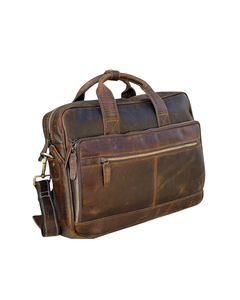 Sac messager de bureau en cuir personnalisé avec logo gravé, mallette vintage pour ordinateur portable, sacoche de voyage pour hommes - Product Image 3