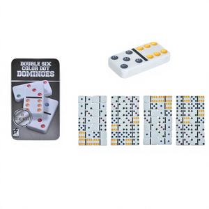 Jeu de dominos à points colorés Double Six pour des soirées de jeux en famille par Peiyong Modèle 11068 - Product Image 1