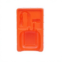 Plateau en blister PET orange personnalisable pour étui de chargement d'écouteurs, emballage d'accessoires électroniques, écologique, vente en gros