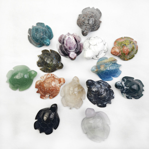 Groothandel Meditatie Snijwerk Ambacht Natuurlijke Labradoriet Gemengd Materiaal Kristallen Schildpad Voor Decoratie - Product Image 1