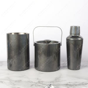 ถังน้ำแข็งแชมเปญโลหะสแตนเลสมีฝาปิดถังแช่ไวน์ผนังสองชั้น2.5L ตามสั่ง - Product Image 2