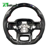 Volant personnalisé en fibre de carbone avec LED intelligentes et indicateur de régime pour Ford F-150 XL 4x4 Raptor R Tremor STX 2019-2025 – Amélioration intérieure