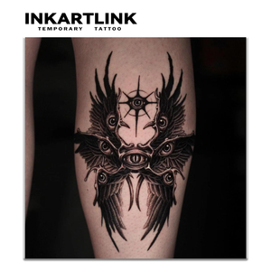 Adesivo per Tatuaggio INKARTLINK Dark Angel, Realistico, con Ali Multiple, Gotico, Semi-Permanente per 15 Giorni, Arte Corporea per Braccio - Product Image 3