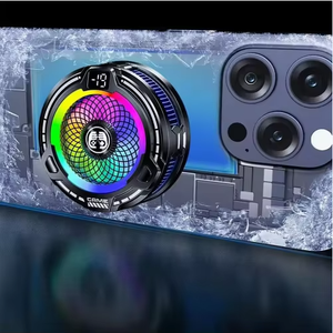 Edition 2-in-1 Magnetic & Clip-on Semiconductor Phone Cooler with Digital Display and RGB <b>Light</b> Phone Cooler for <b>Gaming</b> - Product Image 2