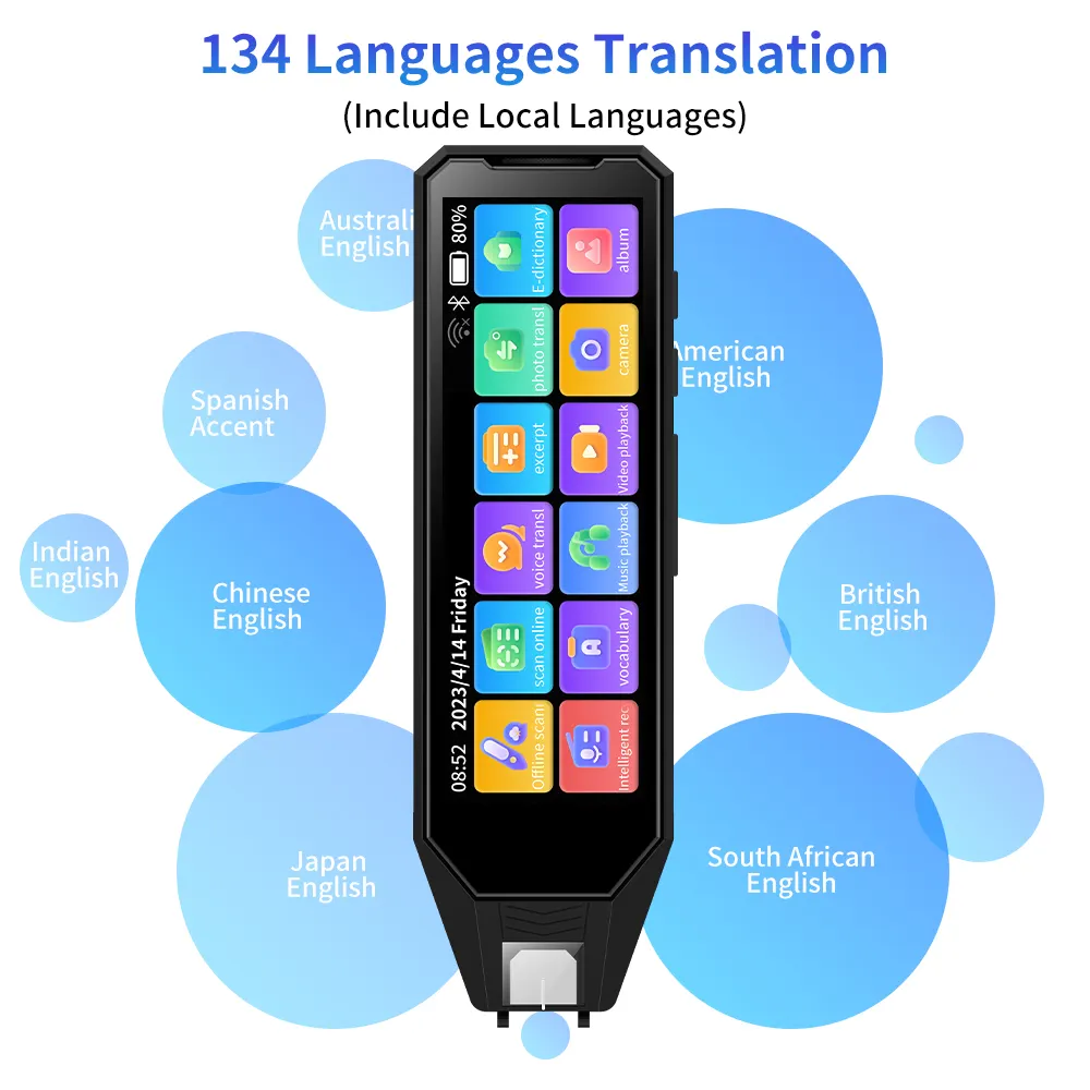 سعر المصنع محمول لغة الترجمة الصوتية الماسح الضوئي المسح الضوئي الترجمة الأعمال التجارية للسفر 16G