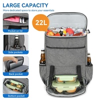 Sac à dos isotherme imperméable décontracté pour pique-nique, sac thermique pour le camping en plein air, la plage, la livraison de nourriture