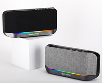 Altavoz Bluetooth de Pared con Batería Extraíble, Altavoz de Tela con Luz RGB, Sistema de Subwoofer Portátil para el Hogar