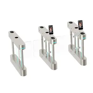 Library Security Automatic Rfid Qr Barcode Swing Turnstile Ic/Id Access Control Speed Gates Barrier Turnstile Gate For Gyms