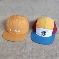 Casquettes de camping pour hommes à 5 panneaux, populaires, en nylon, séchage rapide, légères, pour le camping, la randonnée et les activités de plein air, avec logo brodé personnalisé, vente en gros