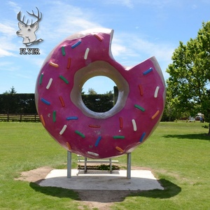 Modelo de Comida <span class=keywords><strong>Gigante</strong></span> Hecho a <span class=keywords><strong>Mano</strong></span>, Estatua de Donut de Fibra de Vidrio para Decoración de Tiendas al Aire Libre - Product Image 6