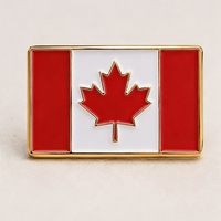 Épingles à revers personnalisées en métal émaillé avec le drapeau national du Canada