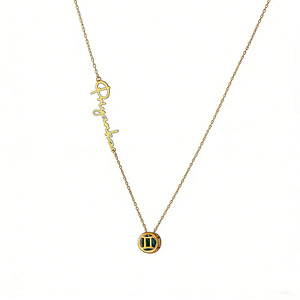 Collana personalizzata con <span class=keywords><strong>nome</strong></span> e segno zodiacale TD |   Forma di Corona in Acciaio Inossidabile Placcato Oro |   Gioielli Personalizzati con Costellazioni, Regalo per Feste - Product Image 4