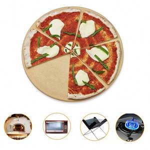 <span class=keywords><strong>Pierre</strong></span> à pizza avec poignée rectangulaire de 12 pouces, pierres résistantes au feu pour <span class=keywords><strong>boulanger</strong></span>, surface lisse, grilles de 25 cm - Product Image 3