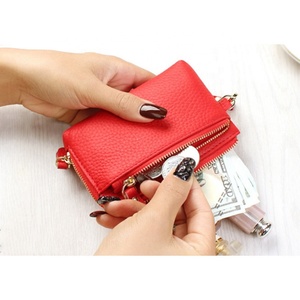 Custom Cow Leather Ladies Coin <b>Purse</b> Mini Zipper Pouch with Waist Strap <b>Small</b> Card Holder Keychain Coin <b>Purse</b> - Product Image 5
