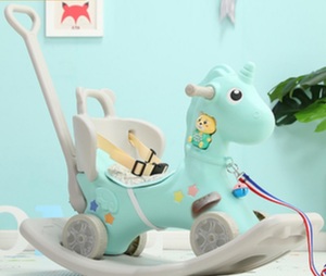 Mainan Kereta Dorong Bayi, Kereta Dorong Bayi Plastik Geser Kuda Goyang - Product Image 4