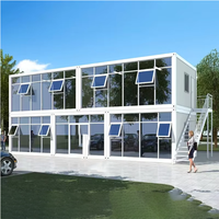 Maison modulaire préfabriquée en acier de luxe à double couche de 20 pieds pour école, ferme, appartement, atelier, magasin de bureau